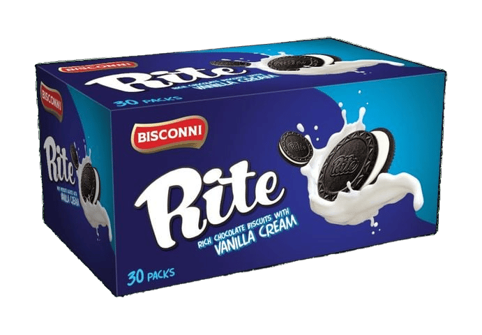 Bisconni Rite Chocolate Biscuits With Vanilla Cream Snack Pack 30 pcs