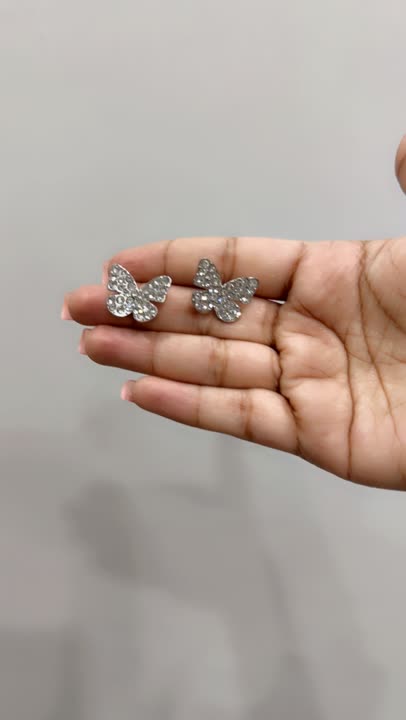 Butterfly Diamond Jewelry Earring video 1