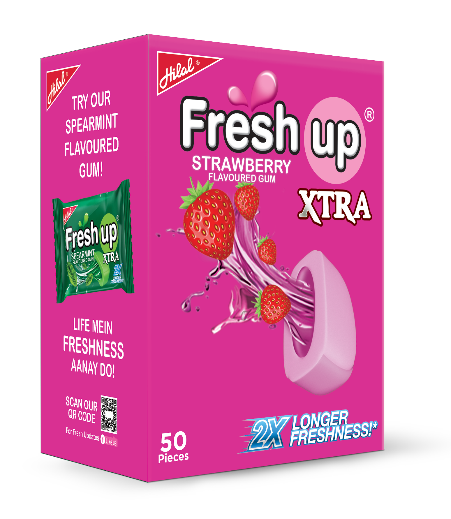 Fresh Up Xtra Strawberry Box (50 Pieces)