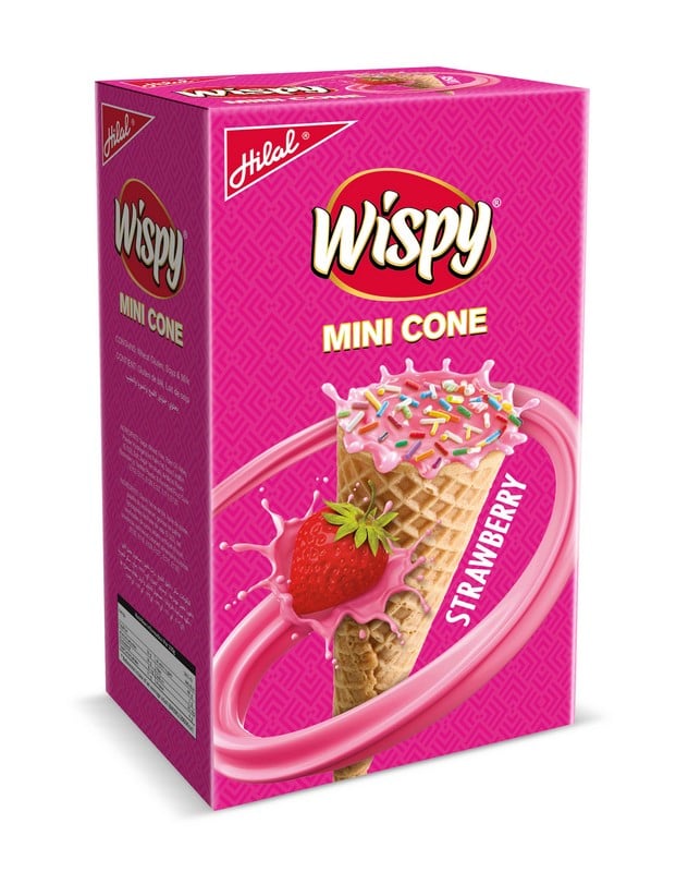 Wispy Mini Cones Strawberry (30 pieces)