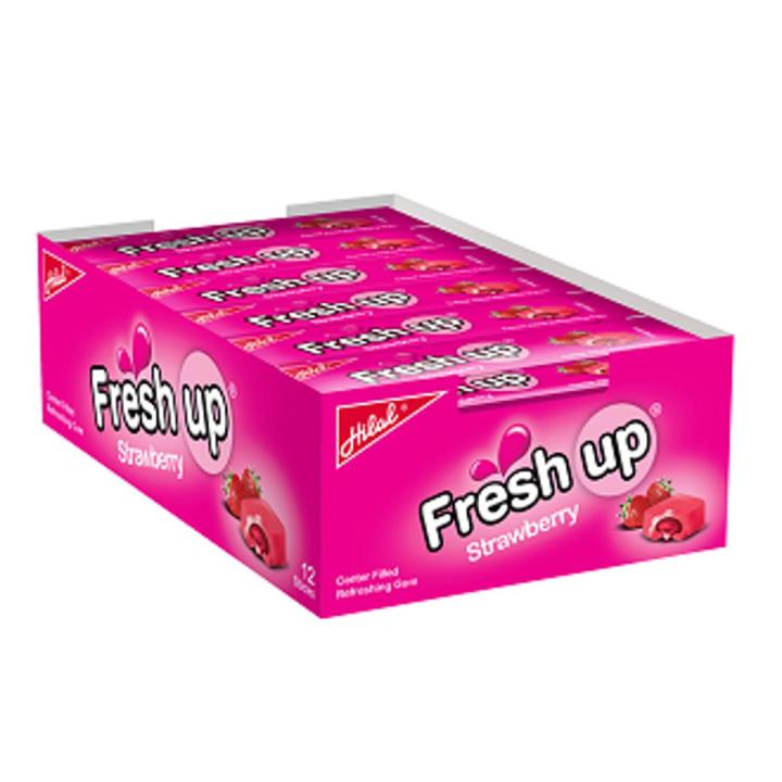 Fresh up strawberry flavour bar pack x 12