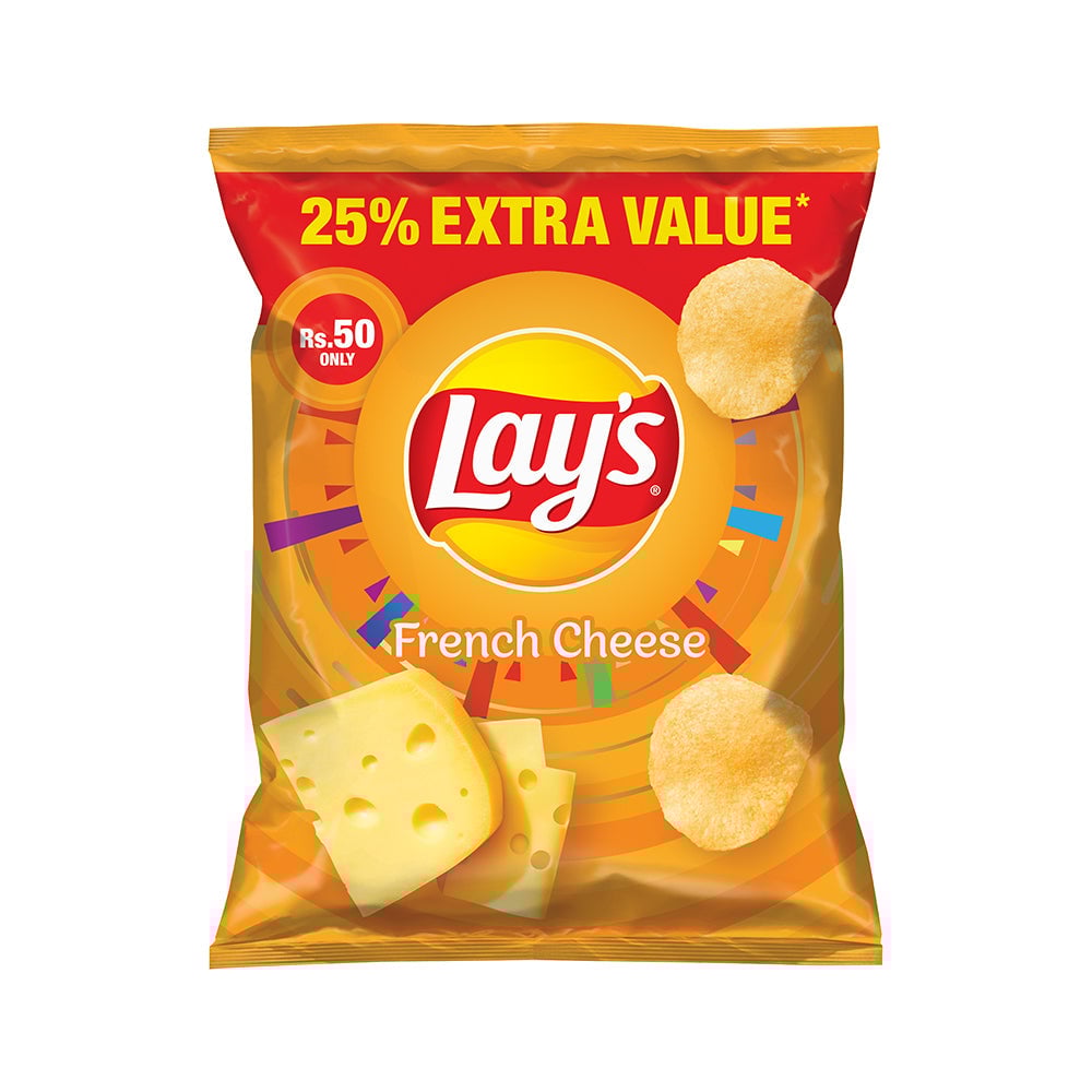 Lays French Cheese Chips Rs 50 ( Orange Lays )