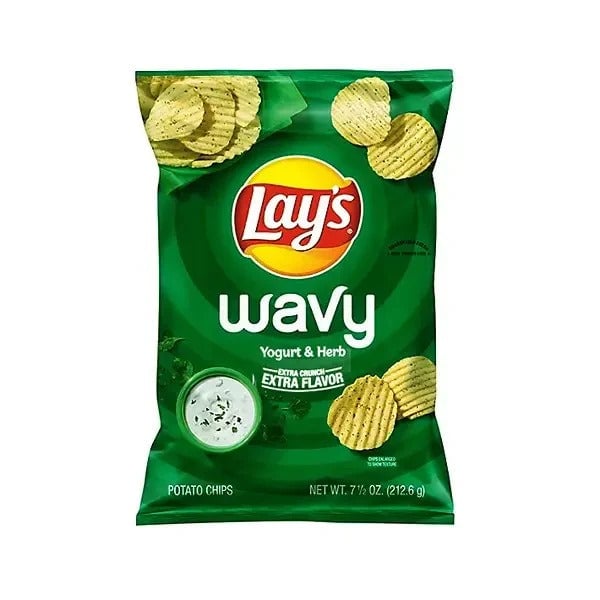 Lays Wavy Yogurt ; Herb Chips Rs 50 ( Green Wavy )
