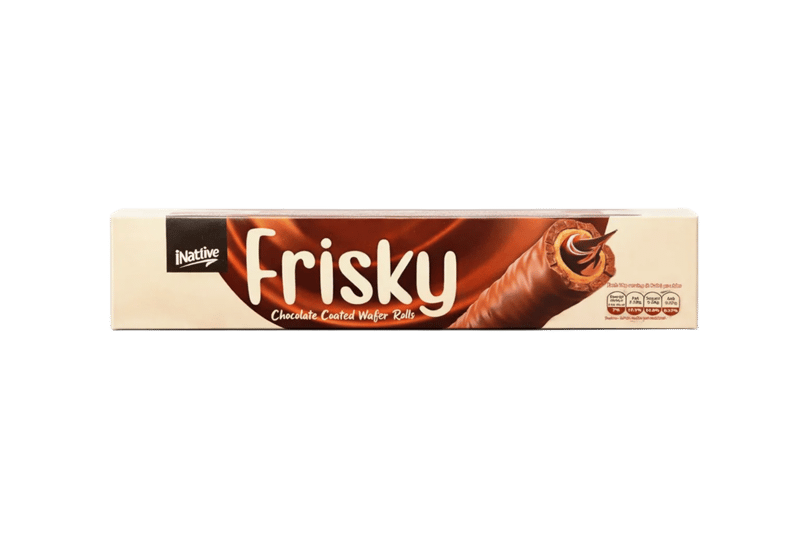 Innovative Frisky Roll Chocolate Coated Wafer 28g