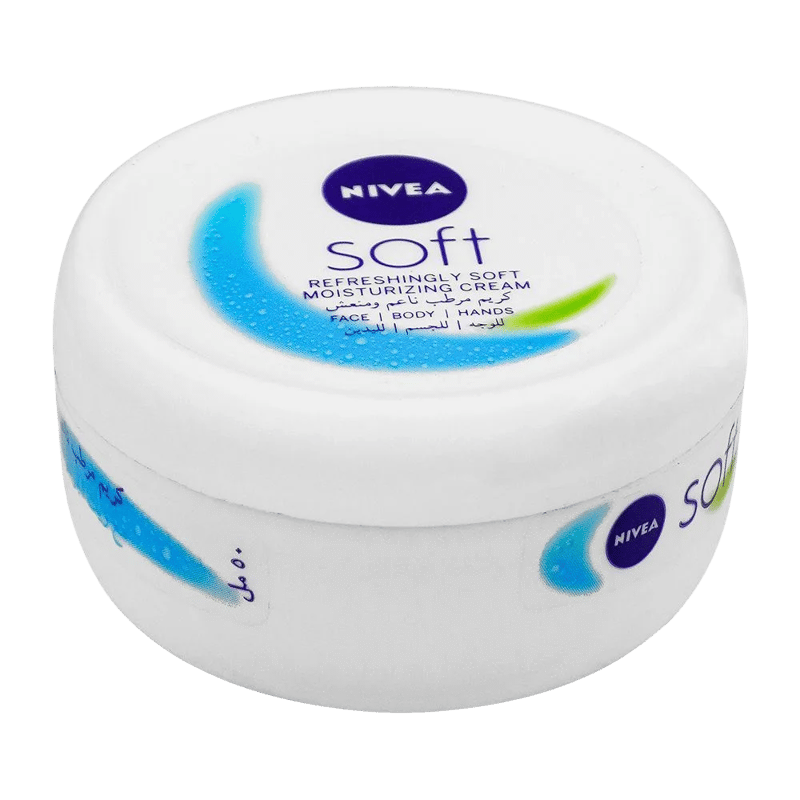 Nivea Soft Refreshingly Soft Moisturizing Cream, For Face/Body/Hands, 50ml