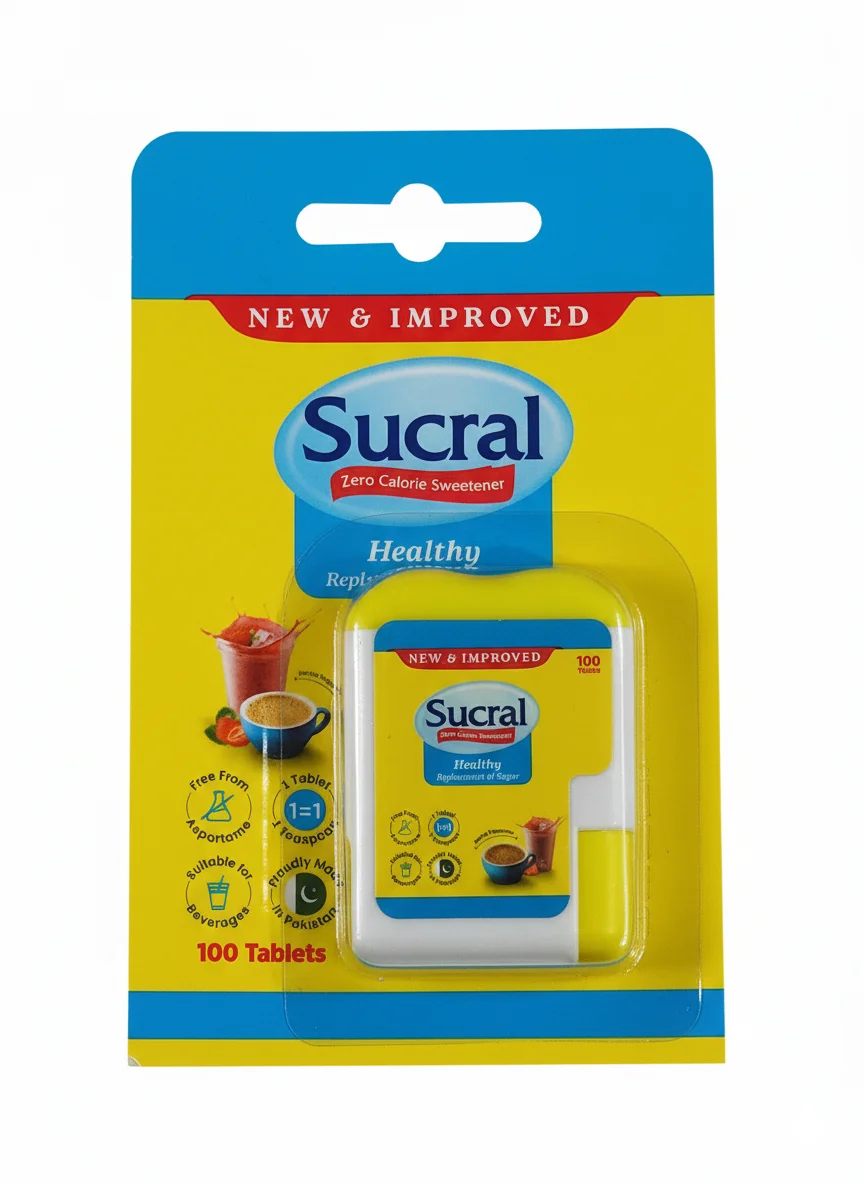 Sucral Zero Calorie Sweetener, Healthy Replacement Of Sugar, 100 Tablets ( 5.5 g )
