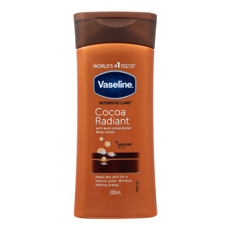 Vaseline Intensive Care Cocoa Radiant Pure Cocoa Butter Body Lotion, 200ml